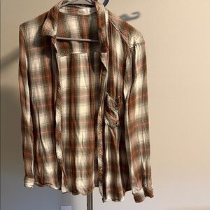 Plaid Button-Up Shirt